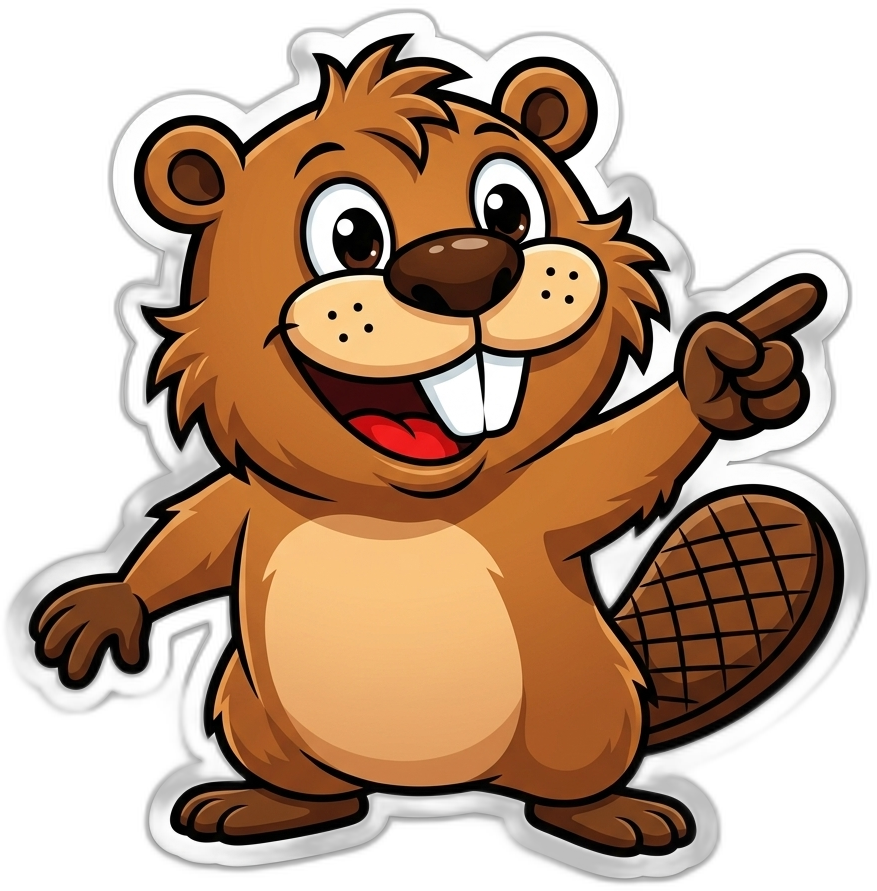 Beaver mascot pointing at quote form